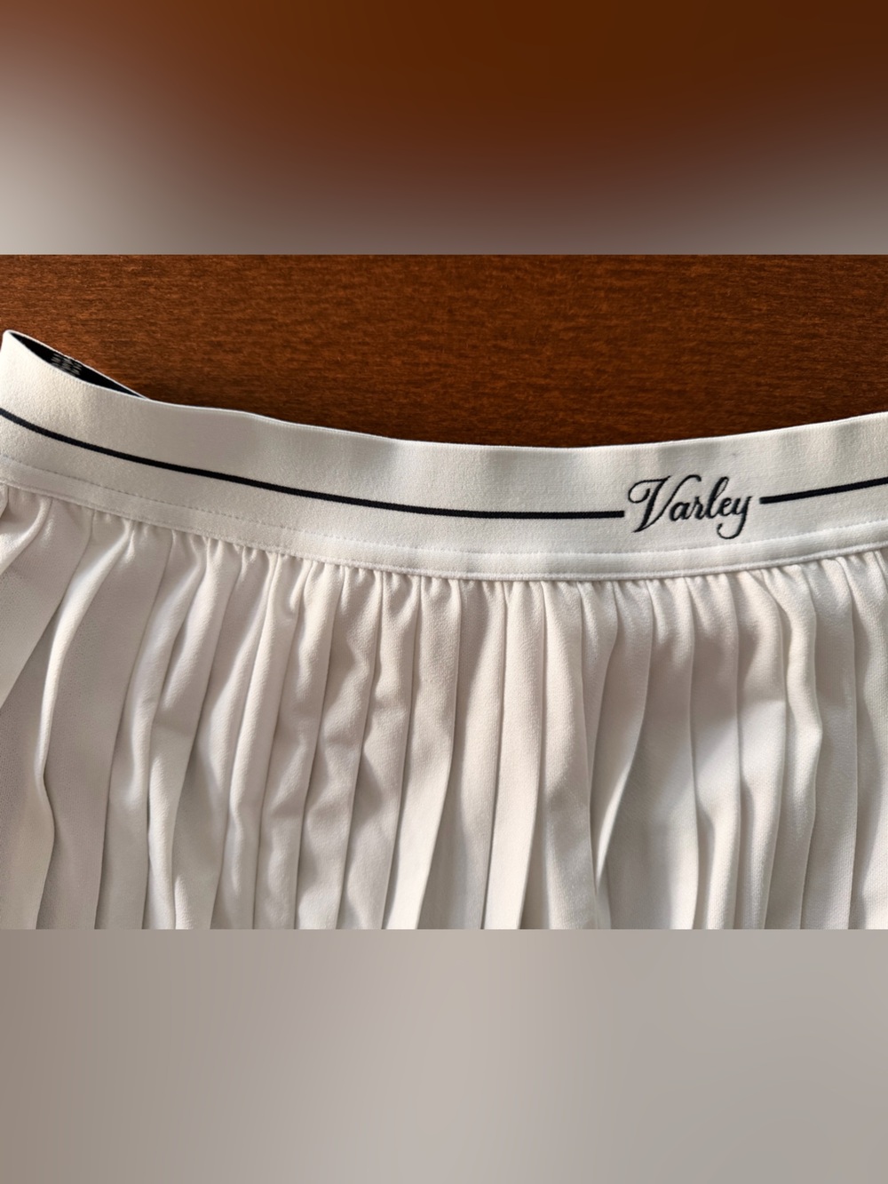 Varley White Pleated Tennis Skort
